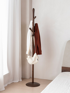 实木衣帽架客厅转角小型衣服架原木质创意衣架落地卧室树形挂衣架
