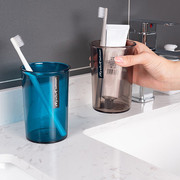 韩国进口创意洗漱杯家用刷牙杯子塑料简约半透明情侣，手握牙刷牙缸