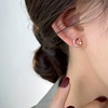 耳钉女2023洋气纯银小众设计高级感防过敏耳饰时尚玫瑰金耳环