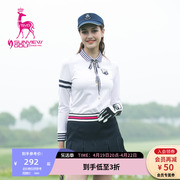SVG高尔夫套装女纯情学院风长袖T恤衫原宿领结女士运动打底衫