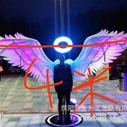 新大型亚克力翅膀透光翅膀透明翅膀道具羽毛舞台背景装饰广场