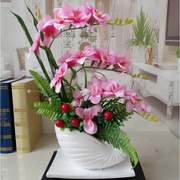 兰仿真花套装假花，兰花盆栽客厅，餐桌摆件室内装饰品花卉