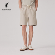 polowalk抽绳潮流短裤，男士2024夏季通勤运动外穿宽松休闲裤子