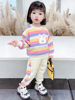 女童秋装网红套装2022三岁小童洋气童装女宝宝运动卫衣两件套