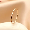高级感水波纹素圈细戒指，女时尚个性，小众设计网红钛钢玫瑰金尾戒环