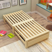 实木沙发床推拉两用可折叠客厅，户型..实木，单人床拖床抽拉床多功能