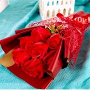 妇女节送女友妈妈老师，情人生日礼物玫瑰花创意，小香皂花束礼盒