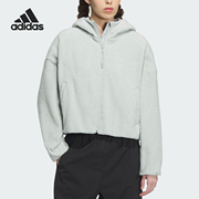 Adidas/阿迪达斯仿羊羔绒女士运动保暖连帽外套IP7050