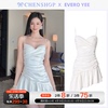 EveRo Yee时尚甜美抽褶吊带连衣裙小众百搭款CHENSHOP设计师品牌