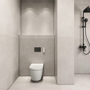 日式卫生间客厅浴室素色侘寂风微水泥赤贫风灰色防滑瓷砖地砖
