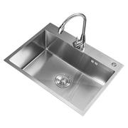 洗菜盆手工水槽厨房大单槽不锈钢洗碗槽拉丝水池家用洗碗池