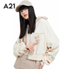 A21女装外套2023秋季休闲长袖短外套小个子开衫上衣棒球服女