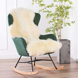 单人羊毛沙发坐垫欧式皮沙发真毛皮毛，一体北欧纯色防滑单片羊毛垫