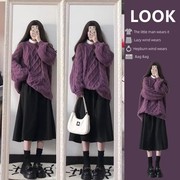 秋季女装毛衣连衣裙子高级感显瘦两件套装学院风韩剧气质2023