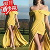 19速卖通性感抹胸妇女连衣裙 A sexy strapless dress for women