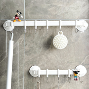 日本创意厨房浴室移动衣架毛巾架强力无痕，吸盘免钉挂钩挂架
