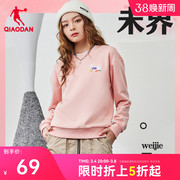 中国乔丹运动卫衣女2024春季女士休闲圆领套头衫长袖潮流上衣