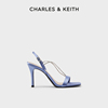 CHARLES＆KEITH春夏女鞋CK1-60280328时尚半宝石链条饰高跟凉鞋女