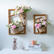 壁挂装饰相框花艺套装 仿真绢花成品花艺婚礼背景橱窗墙壁布置花