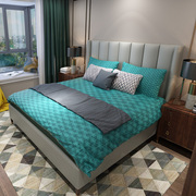 美式软包床头板布艺皮艺床头靠背板酒店宾馆定制床屏1.8米床头板