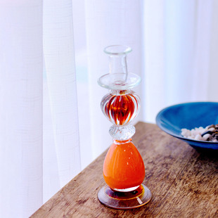 烛台花瓶圆肚玻璃花瓶桌面，工艺品摆件插花花，器透明玻璃花瓶