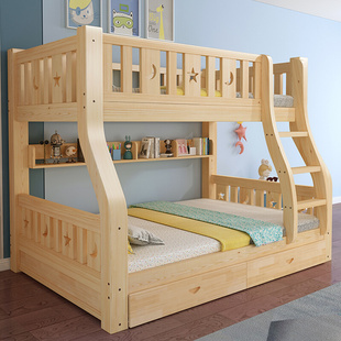 实木上下铺双层床两层上下床，高低床儿童床子母，床多功能双人床
