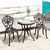阳台桌椅三件套欧式铁艺，组合庭院休闲茶桌椅轻奢庭院铸铝户外桌椅
