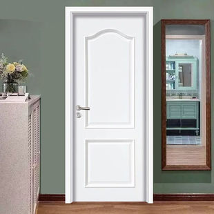 纯实木门套装白色门卧室门房间门原木门烤漆门雕花门全实木凸线+