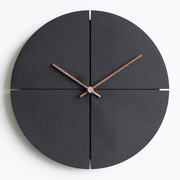 北欧西班牙简约木质挂钟杰洛克木钟创意客厅钟表时钟壁钟挂表