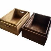 超市木盒定制木箱子实木，收纳杂物箱复古储物箱，红酒大号陈列木框箱