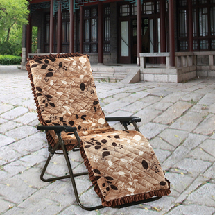 加厚四季午休毛绒藤椅躺椅垫子折叠老板红实木椅沙发坐垫通用