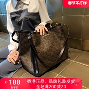 香港包包女2023大容量真皮，托特休闲斜挎简约单肩子母大包