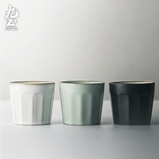陶瓷茶水杯家用情侣对杯凉水杯个性意式复古咖啡杯套装奶杯主人杯