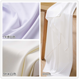 白色系列超细哥弟直贡呢针织面料，涤纶化纤四面，弹力裤子裙子布料