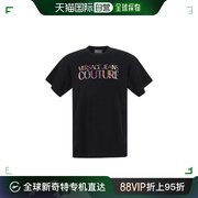 香港直邮Versace范思哲男士T恤黑色圆领彩印花74GAHG01-CJ01G-899