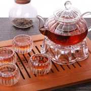 南瓜条纹花茶壶茶具耐热玻璃客厅茶壶套装家用玻璃家用创意
