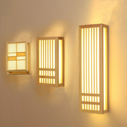简约日式壁灯床头灯创意实木led客厅过道卧室北欧榻榻米和室壁灯