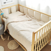 定制彩棉婴儿床品三件套宝宝，纯v棉被褥套床笠幼儿园午睡被褥新生