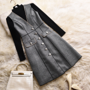 品牌同步发售 简洁时尚感 灰色2023年套裙套装
