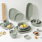 稻森日式陶瓷餐具饭碗汤碗盘子碟套装家用餐具碗盘面碗沙拉甜品盘
