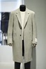 BON韩国2023年冬季乳白色西装领单排扣纯羊毛中长呢大衣外套