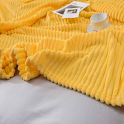 夏季法兰绒毯子夏天盖毯午睡毛巾小被子垫床纯色薄款空调牛奶绒毯