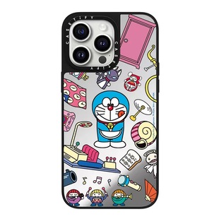 CASETi镜面联名Doraemon哆啦A梦15Pro适用iPhone14ProMax苹果13pro网红个性潮牌手机壳12防摔11磁吸Magsafe
