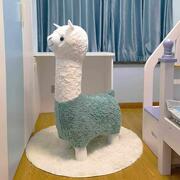 .超大创意羊驼凳子动物坐凳落地家具摆件客厅装饰乔迁新居搬家礼