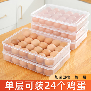 鸡蛋收纳盒家用冰箱用食品级，保鲜放鸡蛋，的盒子防摔装蛋盒蛋格筐托
