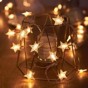 过新年装饰LED星星灯彩灯串灯满天星露营帐篷户外场景灯串氛围灯