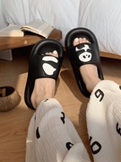 夏季EVA厚底卡通可爱熊猫拖鞋男情侣居家室内防滑浴室凉拖鞋
