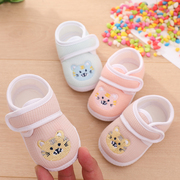 0-1岁男女宝宝步前学步防滑棉布底单鞋6-12个月婴幼儿春秋季软底