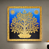 异丽东南亚菩提树植物装饰画沙发电视背景墙面挂画家装墙面装饰