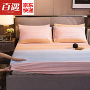 百遇家纺老粗布纯棉床笠单件1.5米1.8m床全棉床罩床套防滑床单床